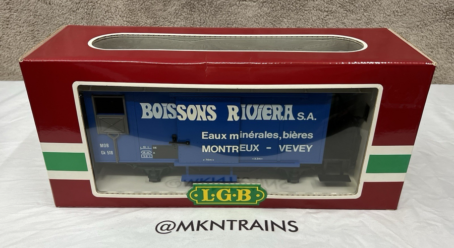 LGB G Scale Box Car 4029 Boissons Riviera S.A. Montreux Vevey NEW/BOX