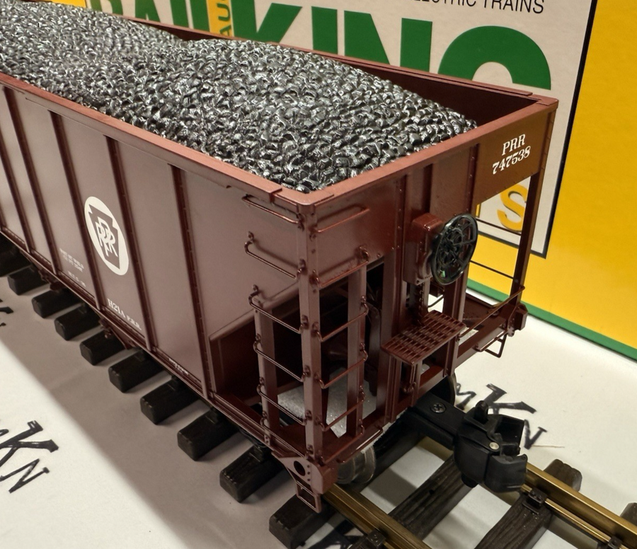 RAILKING One Gauge 70-75015 PRR Pennsylvania Hopper Coal Load #747538 G MINT