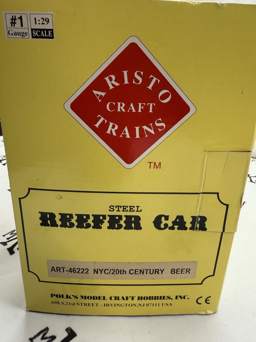 Aristo-Craft ART-46222 NYC 20th Century Pale Beer Steel Reefer Car G Scale