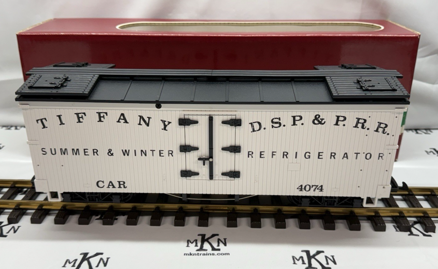 LGB 4074-B02 Tiffany DSP&PRR Reefer Car LN/Box G Scale