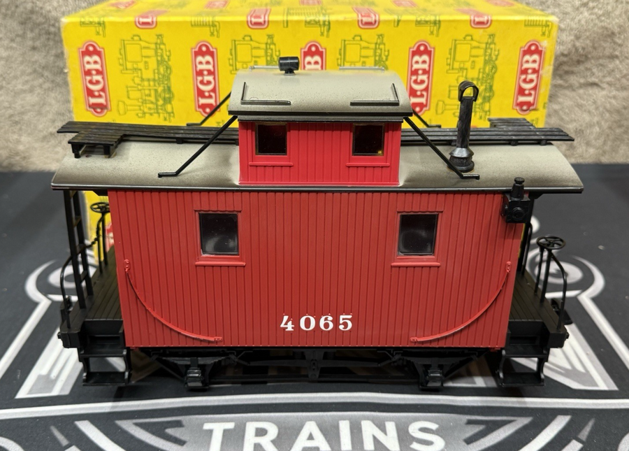 Vintage LGB 4065 Early Years Blank Caboose Red EX/Yellow Box G Scale