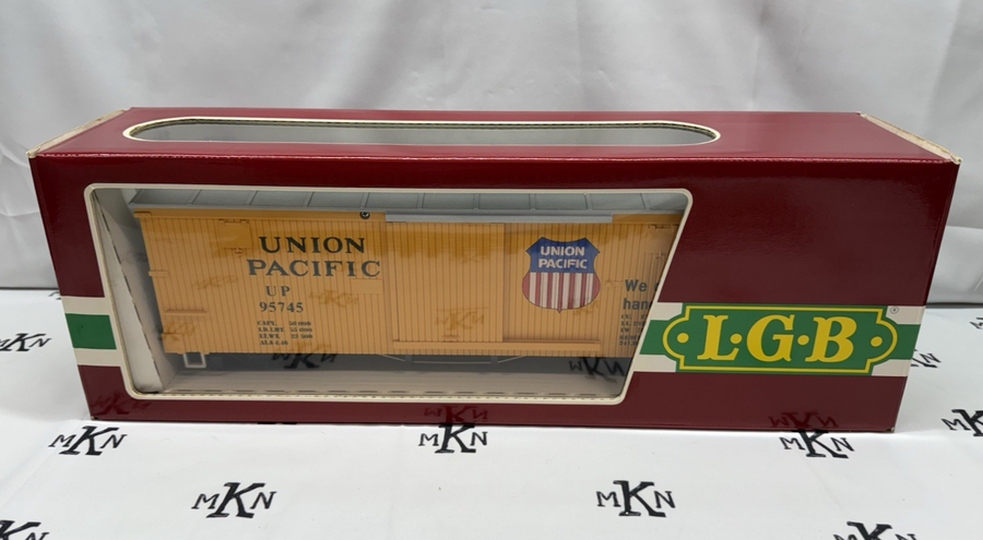 LGB 4067-A01 Union Pacific Boxcar G Scale New/Box/Sleeve