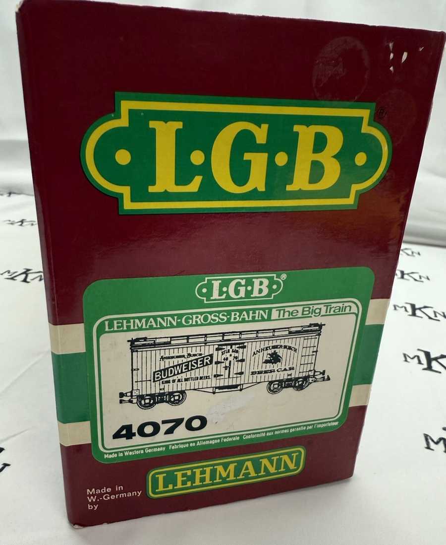 LGB 4070 Budweiser Woodside Reefer Car G Scale EX/Box