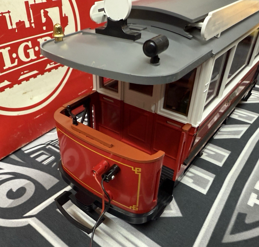 LGB 3600 G Scale Trolley Unpowered Trailer Car Excellent with box and stickers