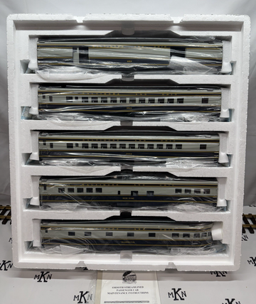 MTH 20-6565 Baltimore & Ohio ABS 5 Car Smooth Passenger Set Brand New O Gauge