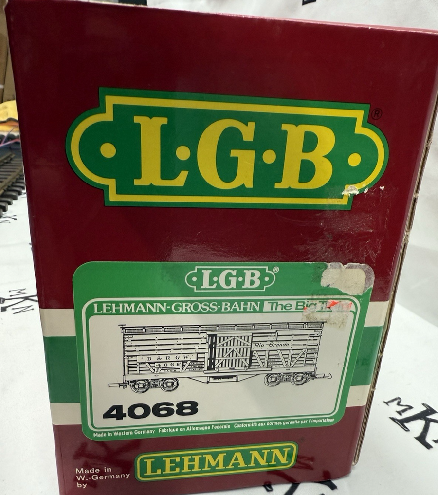 LGB 4068 DRGW Rio Grande Green Cattle Stock Car G Scale EX/BOX – MKN Trains