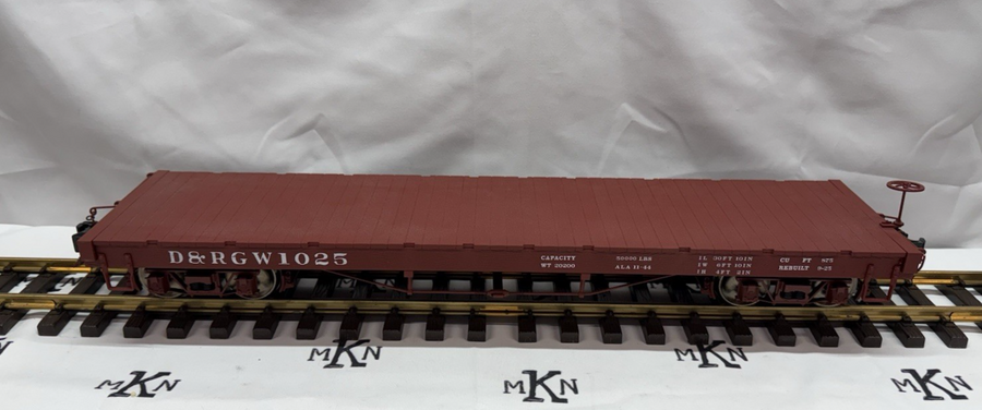 Accucraft AMS G Scale 1:20.3 D&RGW Flat Car #1023 Narrow Gauge