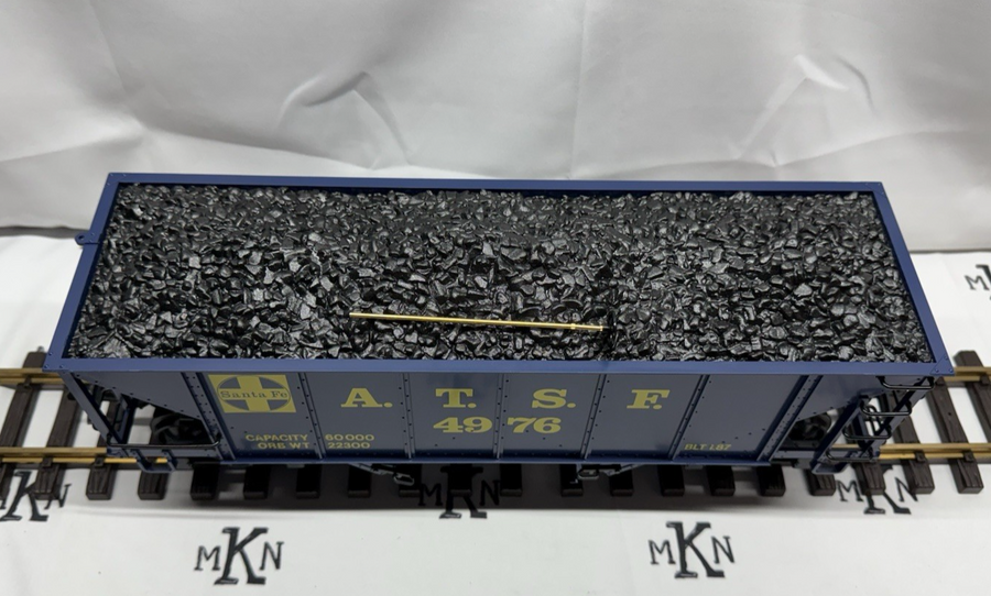 LGB 4076 D02 Santa Fe 2 Bay Open Hopper Coal Load ATSF 4976 G Scale LN/BOX
