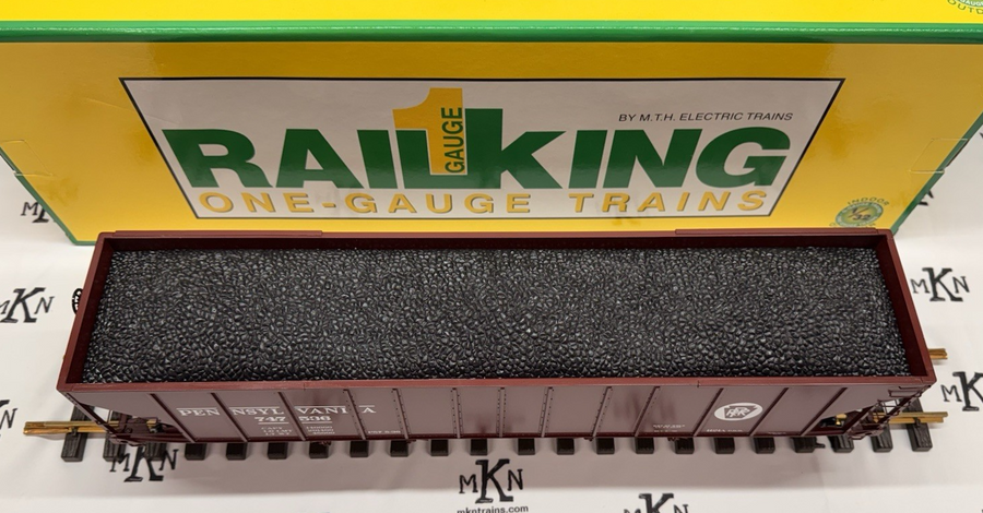 RAILKING One Gauge 70-75015 PRR Pennsylvania Hopper Coal Load #747536 G MINT
