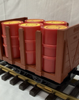 LGB Lehmann 4045 Short Flat Car with 5 Shell Oil Drum Barrel Load G Scale