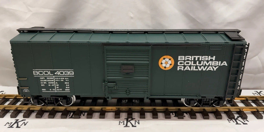 Aristo-Craft 46058 British Columbia Boxcar #4039 Metal Wheels G Scale