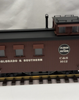 USA Trains R12002 COLORADO & SOUTHERN Caboose #1012 Metal Whls, Lighted LN