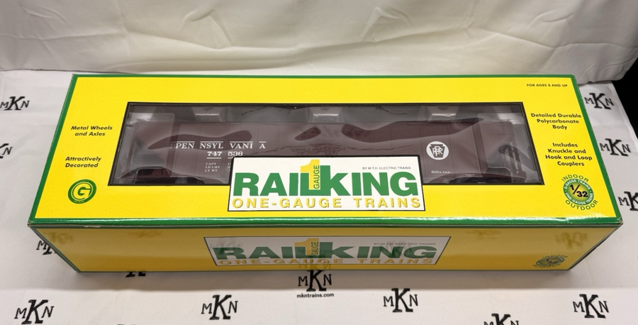 RAILKING One Gauge 70-75015 PRR Pennsylvania Hopper Coal Load #747536 G MINT