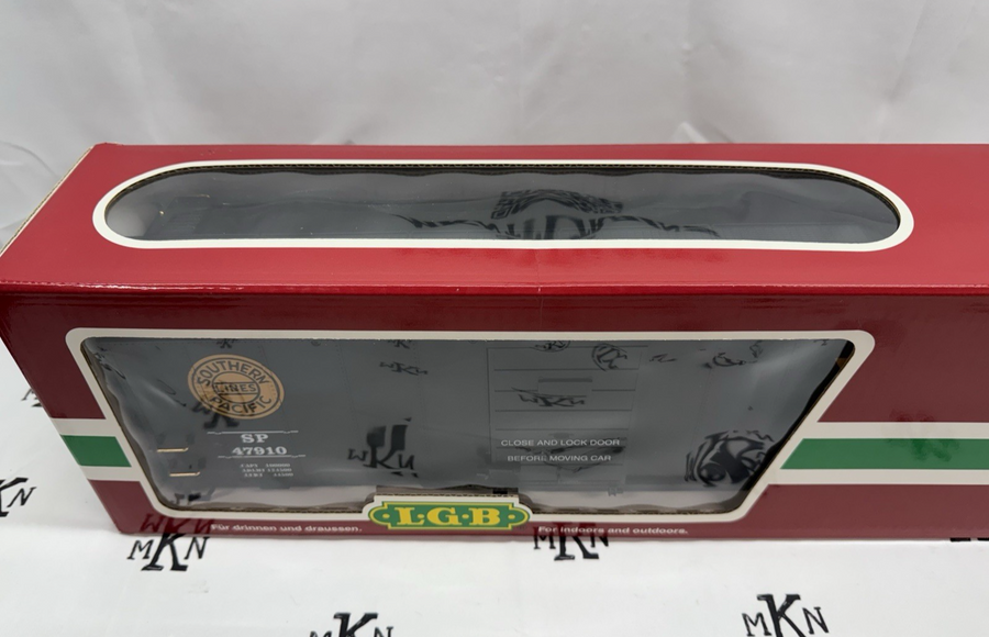 LGB G 47910 SOUTHERN PACIFIC BOXCAR G Scale LN Body No Trucks Kadee