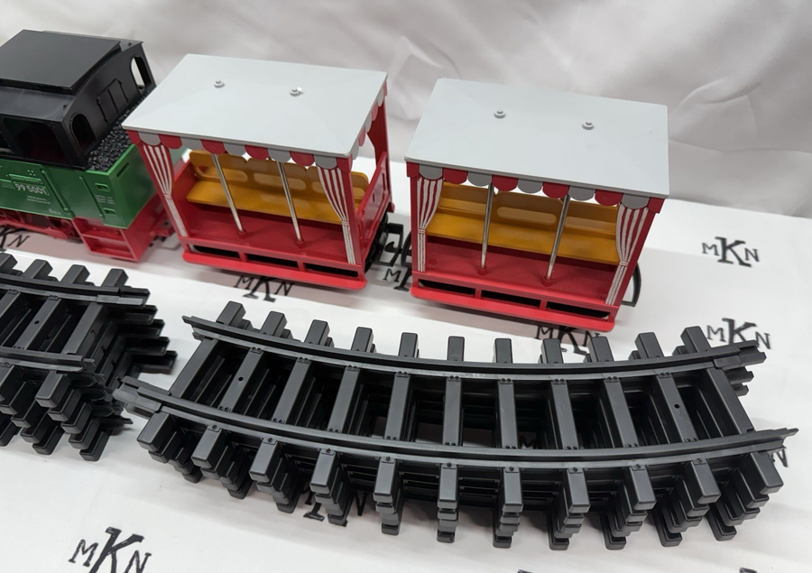 LGB #85 G-Scale Vintage 99 5001 With 2 Cars & Circle Track Plastic Battery Toy