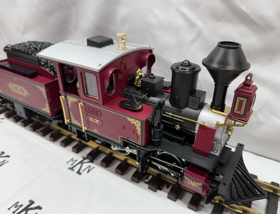 LGB 2217D Steam Locomotive and Powered Tender Red G Scale Rare Item