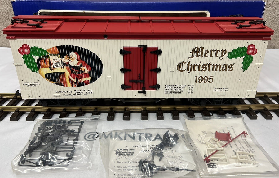 USA Trains Christmas 1995 Merry Christmas Reefer Car New G Scale