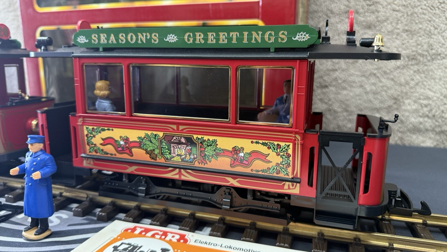 LGB 2036 Christmas Season Greetings Trolley Anniversary Set Tested LN/Box