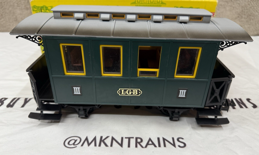 LGB 3010 Green #3 III G Scale 3rd class Passenger car Old Stock Early Years EX