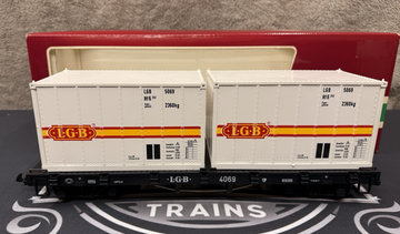 LGB 4069 Southern Pacific Flatcar with 2 LGB Containers G Scale LN/Box