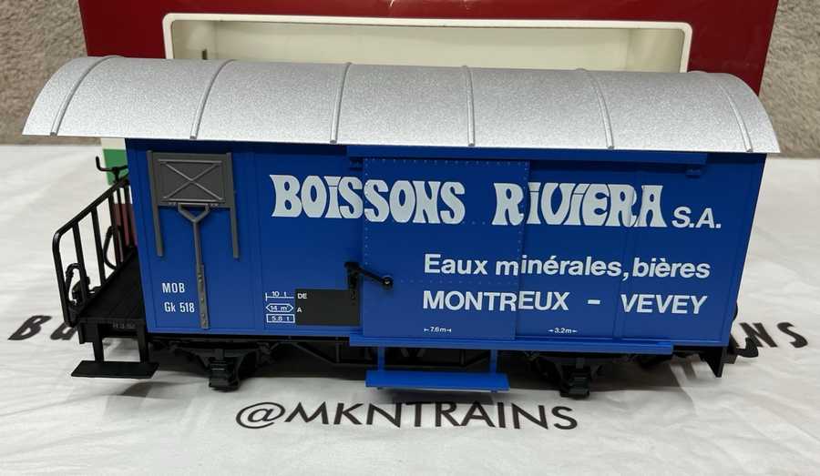 LGB G Scale Box Car 4029 Boissons Riviera S.A. Montreux Vevey NEW/BOX