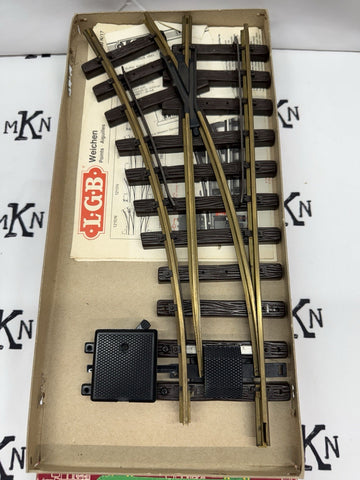 LGB 1210 G Scale R1 Left Hand Manual Switch Turnout LN/Box