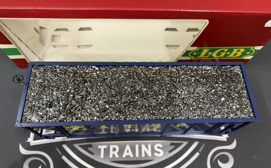 LGB 4076 D02 Santa Fe 2 Bay Open Hopper Coal Load ATSF 4976 G Scale LN/BOX