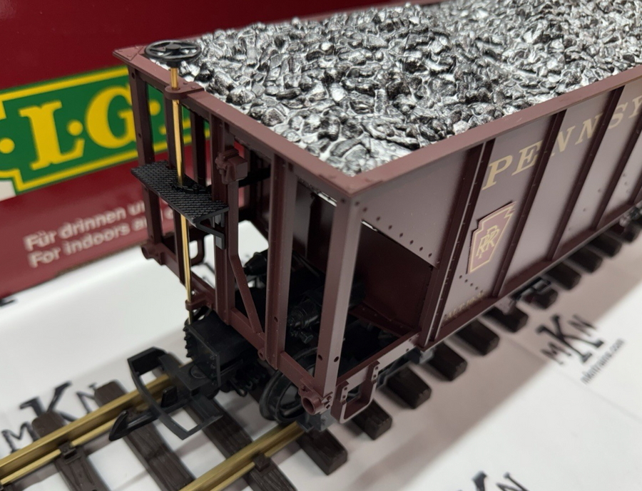 LGB 44760 PRR Pennsylvania Hopper w/ Coal Load LN/Box G Scale