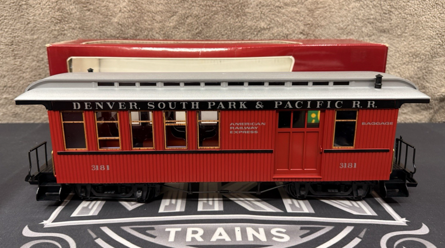 LGB 3181 Denver, South Park & Pacific RailRoad Passenger Coach Car G Scale LN/Bo