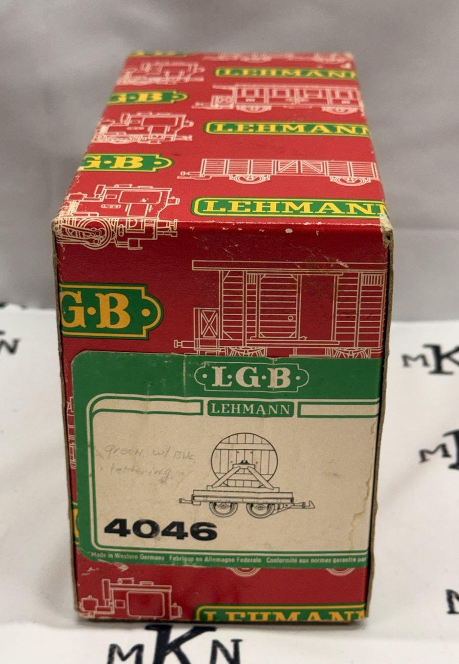 LGB 4046 Green with Black Reel Flat Car G Scale