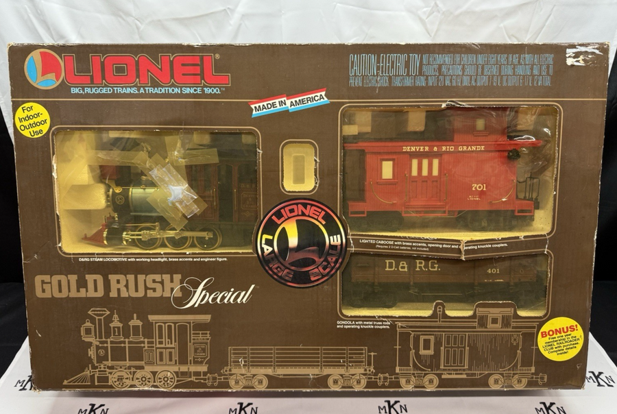Lionel G GOLD RUSH SPECIAL 8-81000 G Scale Steam Freight Train EX