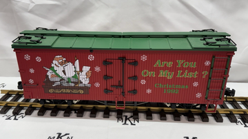 USA Trains R-13011 Christmas "Are You On My List" 1993 Reefer Metal Wheels G