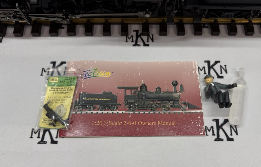 Bachmann 81496 G Scale Yellow Pine Lumber 2-6-0 Mogul Steam Locomotive