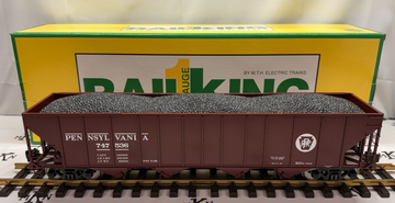 RAILKING One Gauge 70-75015 PRR Pennsylvania Hopper Coal Load #747536 G MINT