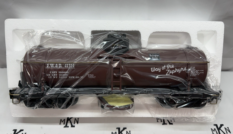 Aristo Craft 41314 CB&Q Burlington Single Dome Tank Car G Scale NIB