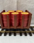 LGB 4045 Short Flat Car with 5 Shell Oil Drum Barrel Load G Scale