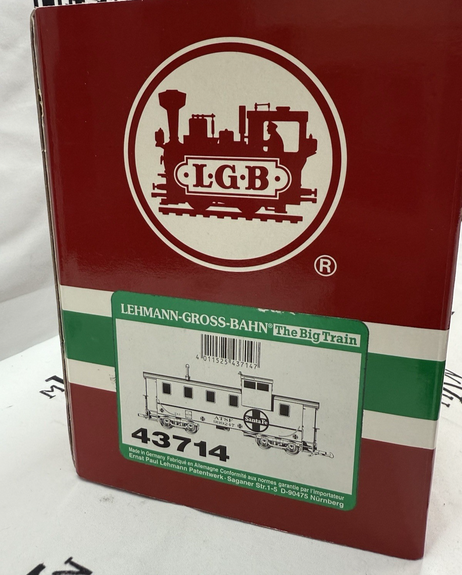 LGB 43714 Santa Fe Caboose Red #999217 G Scale NIB/Sleeve