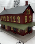 MTH Rail King O Scale 30-90094 Dark Red Stone Passenger Station