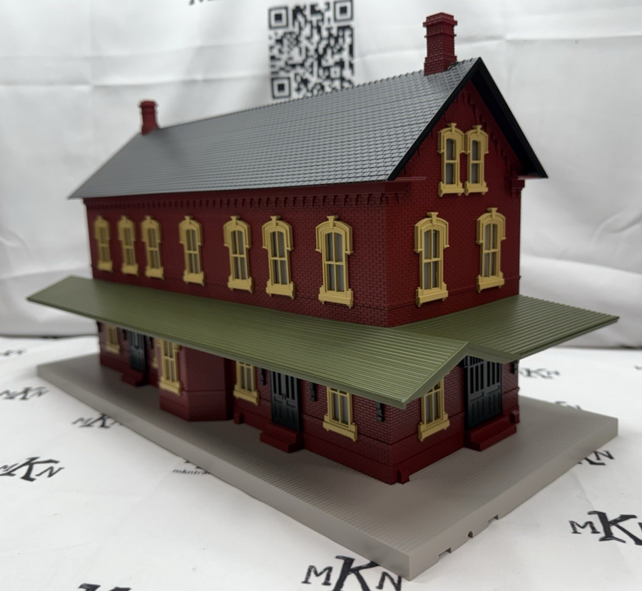 MTH Rail King O Scale 30-90094 Dark Red Stone Passenger Station