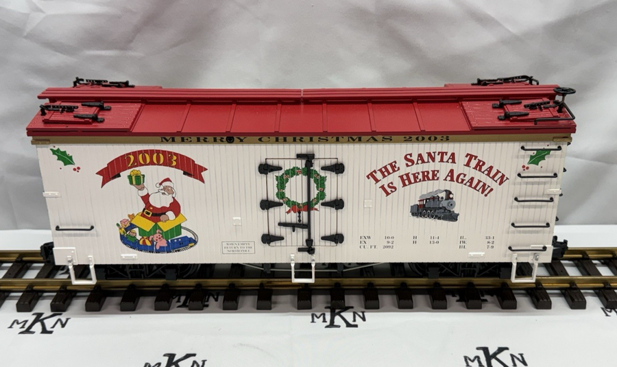 USA Trains R13021 Christmas 2003 Refrigerator Car G Scale
