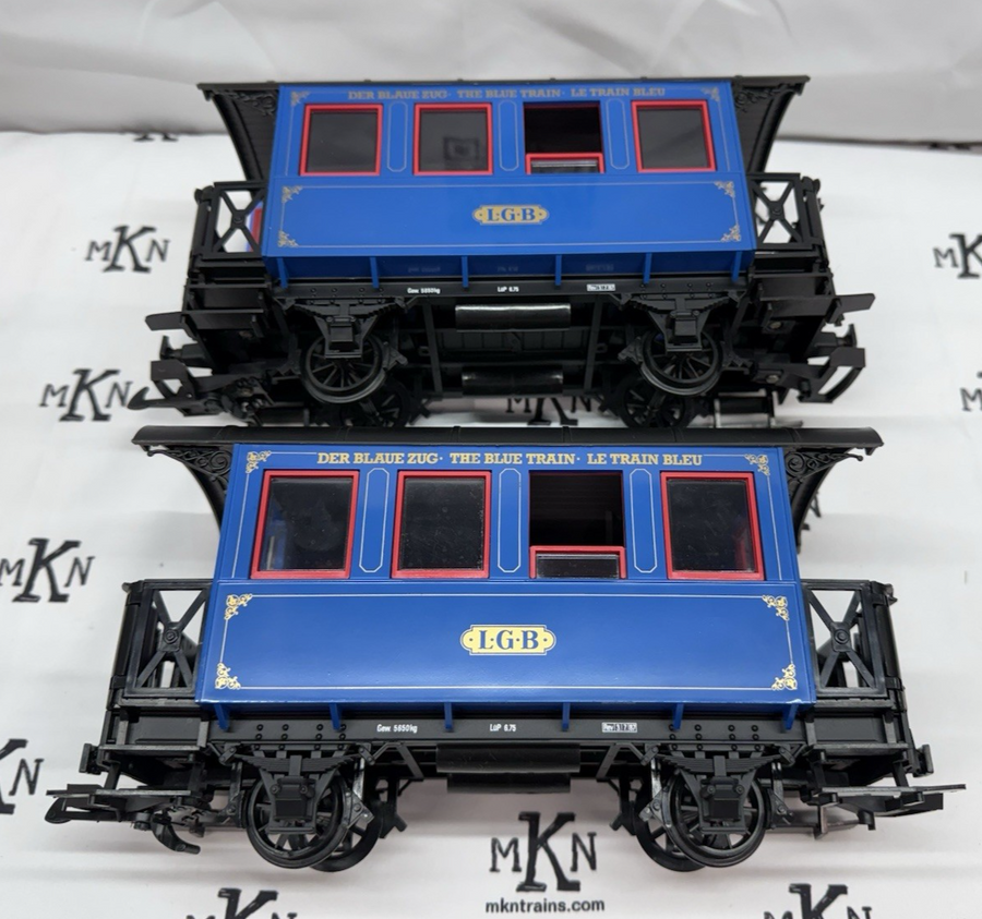 LGB 20301BZ The Blue Train Starter Set G Scale Complete LN with Track