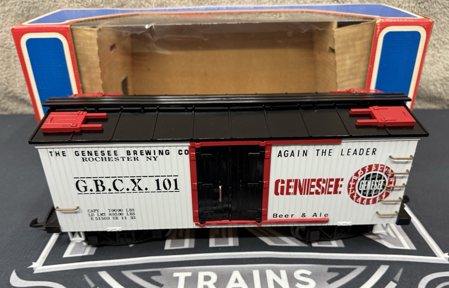 KALAMAZOO Trains 1871-8 G Scale Genesee Beer REEFER - G gauge LN/Box