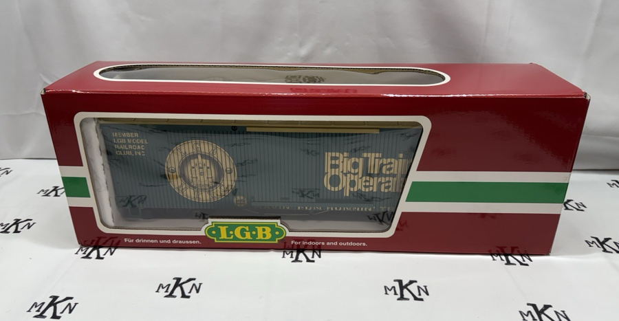 LGB 46675 BIG TRAIN OPERATOR Model Railroad Club Box Car G Scale Brand New