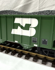 USA Trains R14018 G Burlington Northern 70-Ton 3-Bay Coal Hopper w/Coal #526414