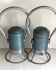 LOT of 2 Star Headlight & Lantern Company Antique Battery Railroad Lanterns