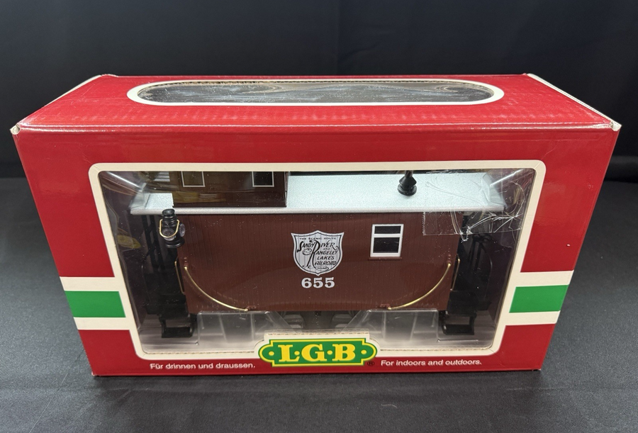 LGB 46655 SR&RL Sandy River Rangeley Lakes Caboose Metal Wheels Knuckles G Scale