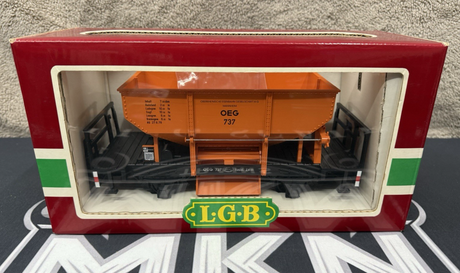 LGB 4041 Orange OEG 737 Ballast Car G Scale LN/Box