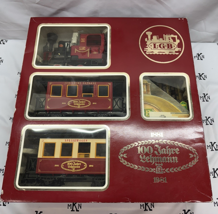 LGB 100 Year Anniversary Red Starter Set G Scale Complete Train Set with Track