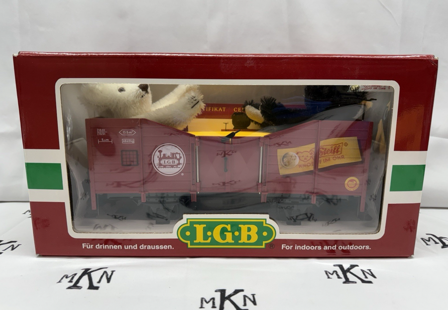 LGB 41220 Limited Edition Red Gondola Two Steiff Bears G Scale NIB
