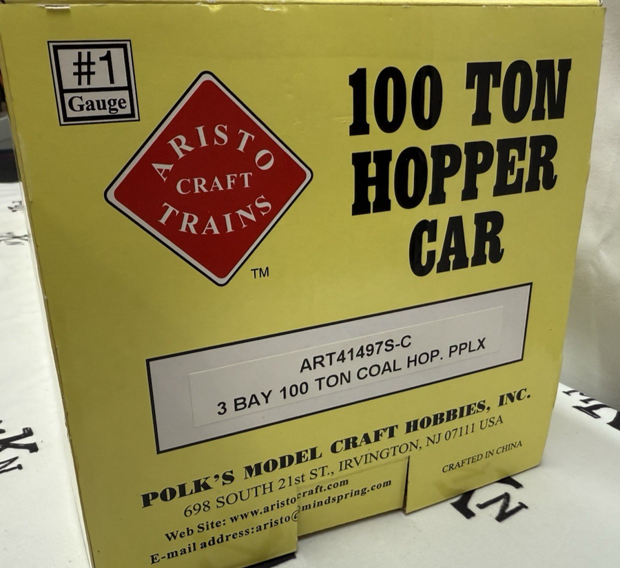 Aristo Craft 41497S-C Pennsylvania Power Light Co. 3 Bay 100 Ton Hopper G Scale